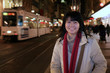 Along the sidewalk of Geneva's shopping district in Switzerland