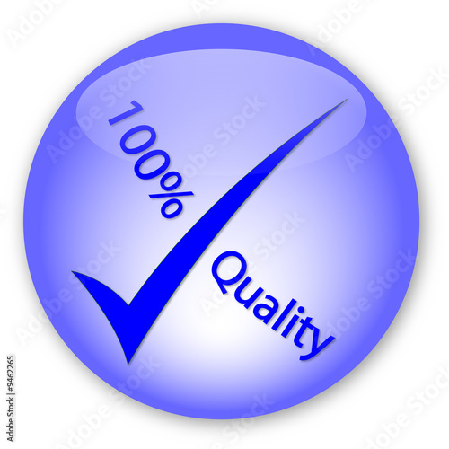 Illustration: "100% Quality" Logo "100% Quality" Logo