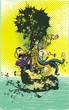 Illustration: musicians playing music on the ocean-illustration musicians playing music on the ocean-illustration