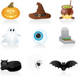 Vector: Set with Halloween icons Set with Halloween icons