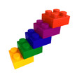 lego color block stair