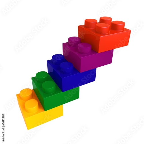 lego color block stair