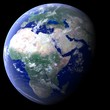 planète terre - europe -afrique
