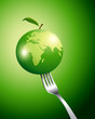 apple and fork