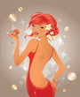 red party girl