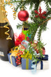 Foto: christmas decoration on white background christmas decoration on white background