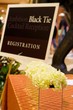 Table setting at a luxury wedding reception