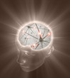 Open Mind Concept. Close up of neurons inside of the head. Open Mind Concept. Close up of neurons inside of the head.