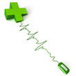 pharmacy's symbol green cross connected