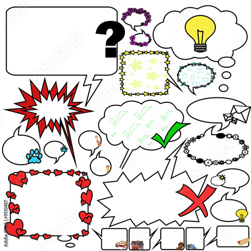 Illustration: Cartoon Thought & Speech Balloons Cartoon Thought & Speech Balloons
