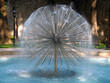 Spherical fountain on romantic background Spherical fountain on romantic background