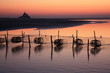 filets de pêche dans la baie du mont saint michel filets de pêche dans la baie du mont saint michel