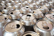 Background picture composed of many aluminium soda cans.