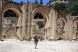 tourist/ man/ visitor visiting medina azahara,cordoba, spain