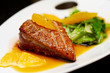 Roasted duck breast fillet with miso-orange sauce