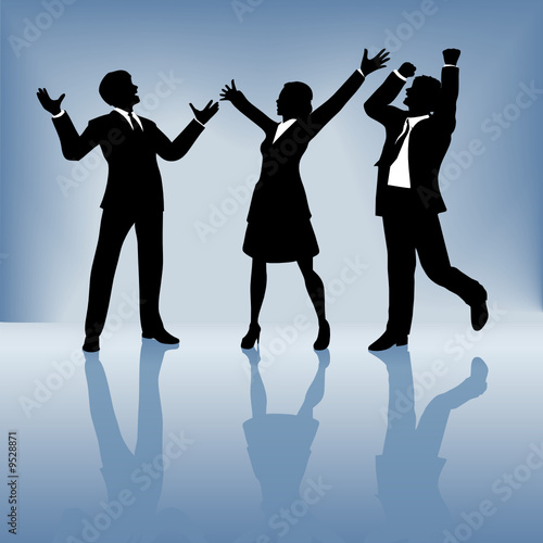 Picture People Celebrating on Photo  Business People Celebrate On Gradient Background    Michael