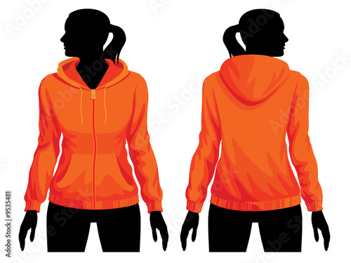 sweatshirt vector template. Women#39;s sweatshirt template