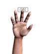 Hand Pushing On Button