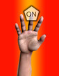 Hand Pushing On Button 6