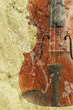 music background with old fiddle in grunge style