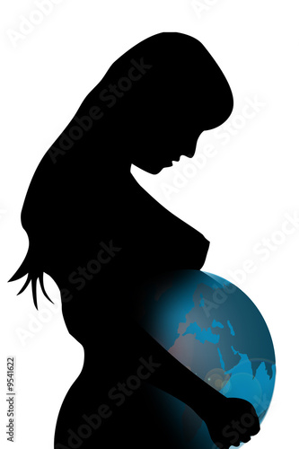 Illustration: femme enceinte de la terre femme enceinte de la terre