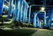Pipes, tubes, machinery and steam turbine at a power plant Pipes, tubes, machinery and steam turbine at a power plant