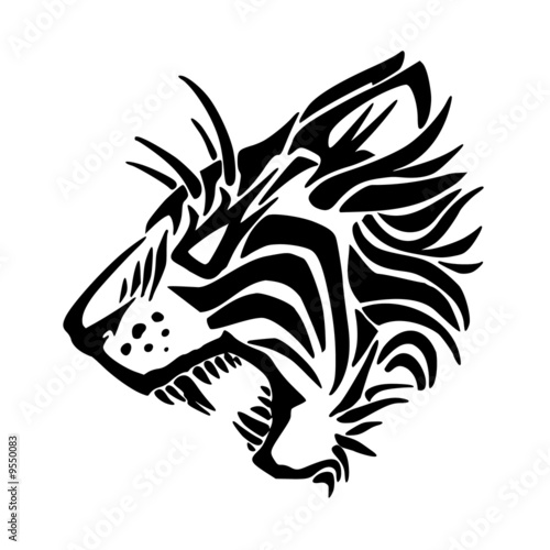 tiger silhouette isolated on