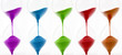 Hourglasses isolated on white front view
