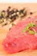 Meat, pepper and herbs