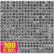 300 icons in white&black 300 icons in white&black