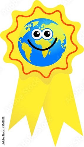 Illustration: award globe award globe