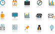 Business Office Icon Set - Blue version