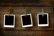 Illustration: Old photos on antique backdrop Old photos on antique backdrop