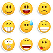 Lot de 9 smileys