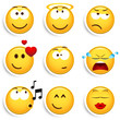 Lot de 9 smileys Lot de 9 smileys