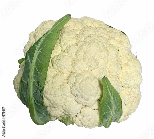 Cauliflower on a white background.