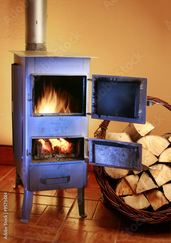 Photo: Old fashioned wood burning stove Old fashioned wood burning stove