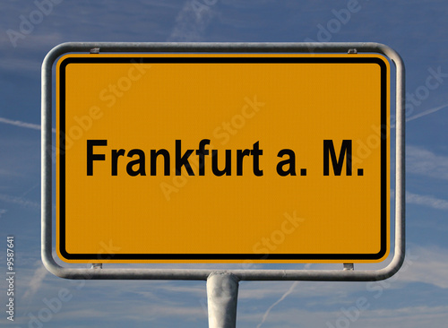 Ortseingangsschild Frankfurt am Main