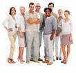 Group of happy business people,isolated