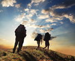 Hiking scene