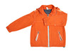 Children's wear - orange jacket isolated over white background