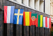 Riga, Latvia. Flags of European Countries.