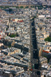 Paris rue de Rennes aerial view