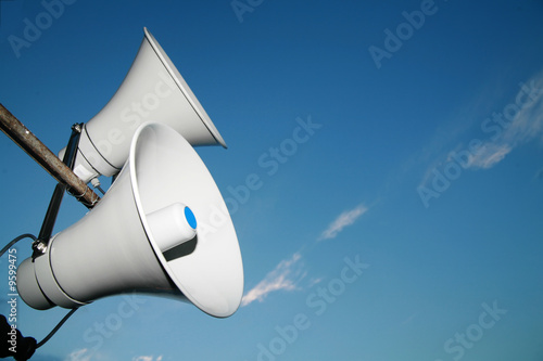 Loudspeaker against the sky............