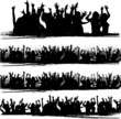 Various audience silhouetes