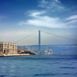 Bosphorus Bridge and Ortakoy Mosque in Istanbul Turkey
