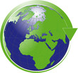 logo planète terre - environnement recyclable logo planète terre - environnement recyclable