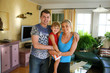 Junge Familie mit einem Kind
