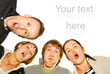 Photo: Group of happy friends making surprised faces Group of happy friends making surprised faces