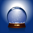 realistic vector illustration of an empty snowglobe